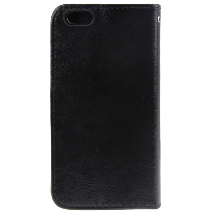 Sheepskin Texture Horizontal Flip Magnetic Button Leather Case with Card Slot & Holder for iPhone 6 Plus & 6S Plus(Black)