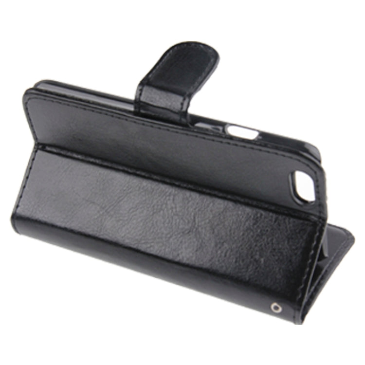 Sheepskin Texture Horizontal Flip Magnetic Button Leather Case with Card Slot & Holder for iPhone 6 Plus & 6S Plus(Black)