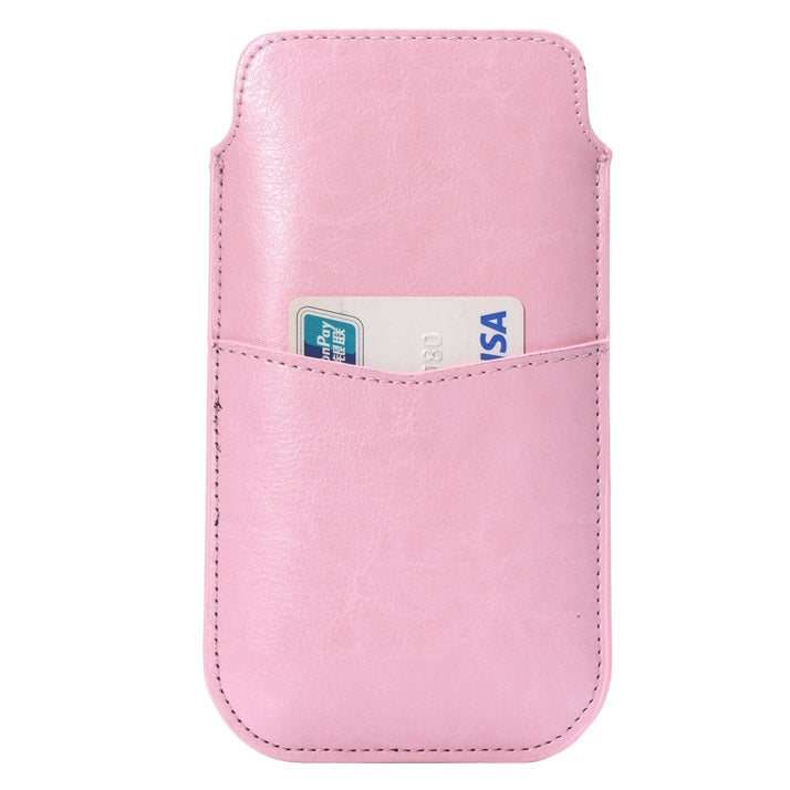 Crazy Horse Texture Leather Case Pocket Pouch Sleeve Bag with Pull Up Tab & Card Slot for iPhone 6 Plus & 6S Plus, Galaxy Note 5 / Note 4 / Note 3