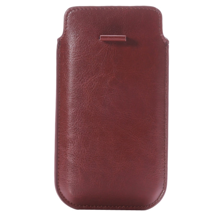 Crazy Horse Texture Leather Case Pocket Pouch Sleeve Bag with Pull Up Tab & Card Slot for iPhone 6 Plus & 6S Plus, Galaxy Note 5 / Note 4 / Note 3