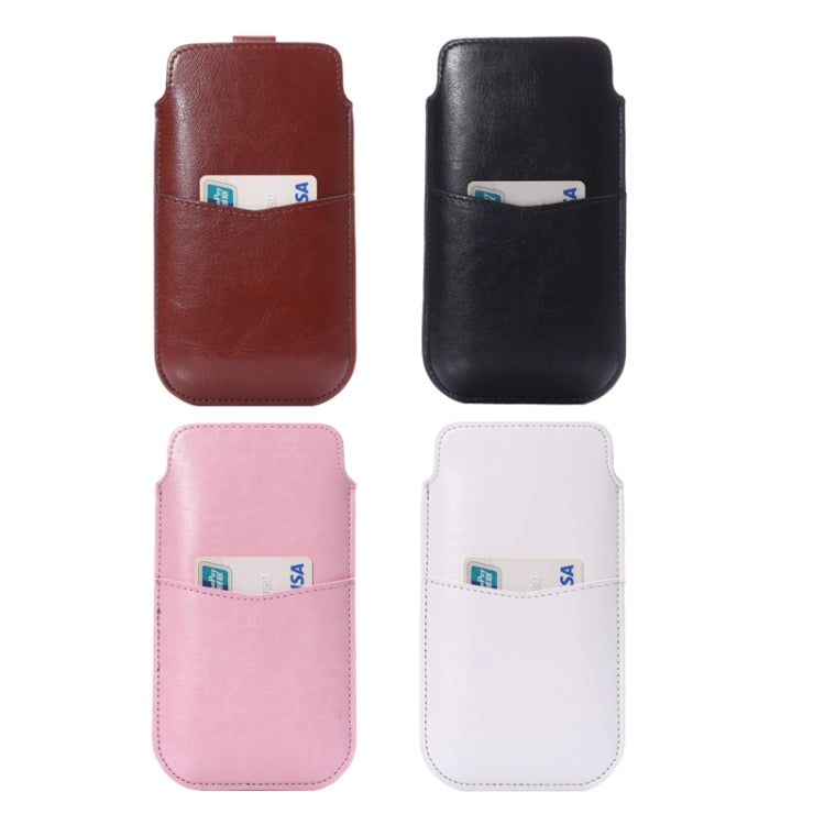 Crazy Horse Texture Leather Case Pocket Pouch Sleeve Bag with Pull Up Tab & Card Slot for iPhone 6 Plus & 6S Plus, Galaxy Note 5 / Note 4 / Note 3
