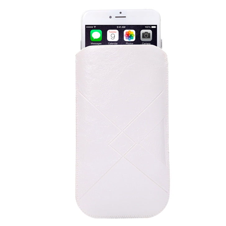 Shiny Coating Sheepskin Vertical Style Soft Leather Case Pocket Pouch Sleeve Bag with Pull Up Tab for iPhone 6 Plus & 6S Plus, Galaxy Note 5 / Note 4 / Note 3