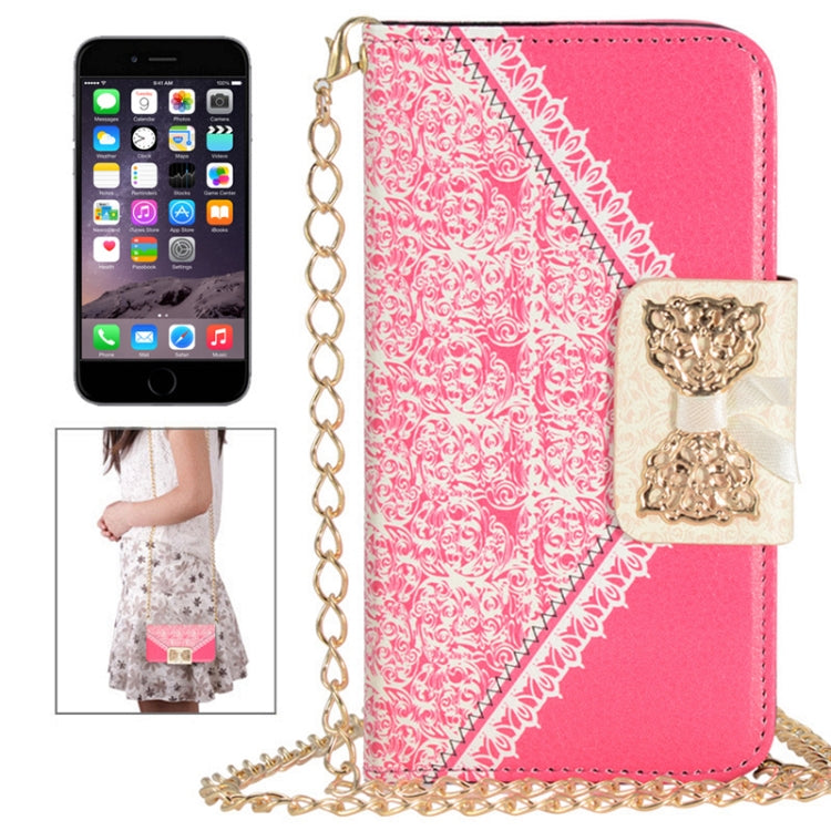 Bowknot Wallet Style Leather Case with Chain and Card Slots for iPhone 6 Plus & 6S Plus