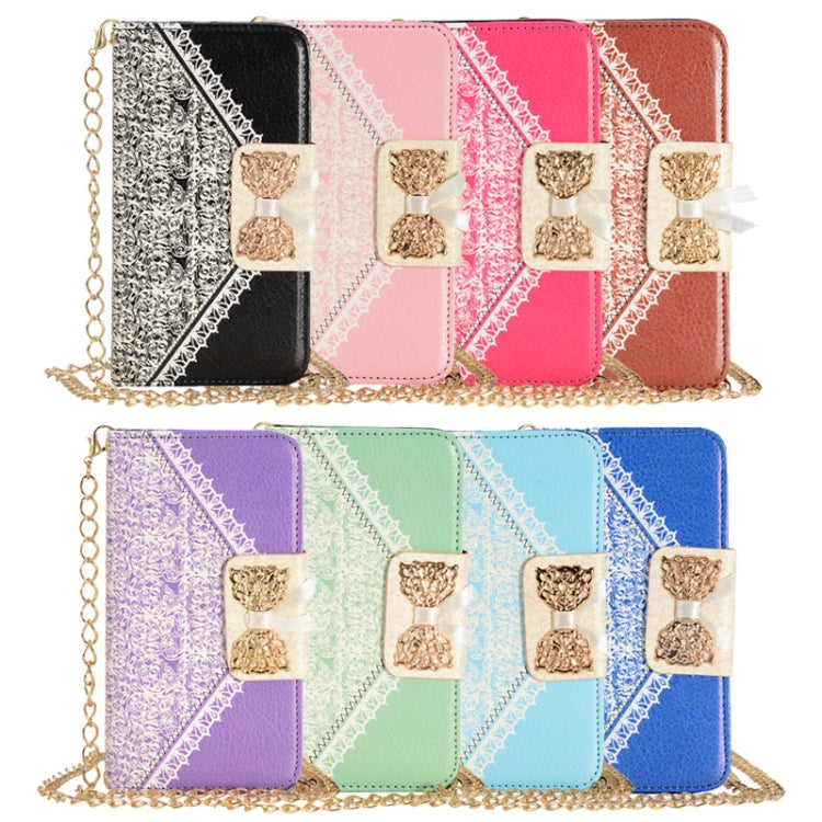 Bowknot Wallet Style Leather Case with Chain and Card Slots for iPhone 6 Plus & 6S Plus