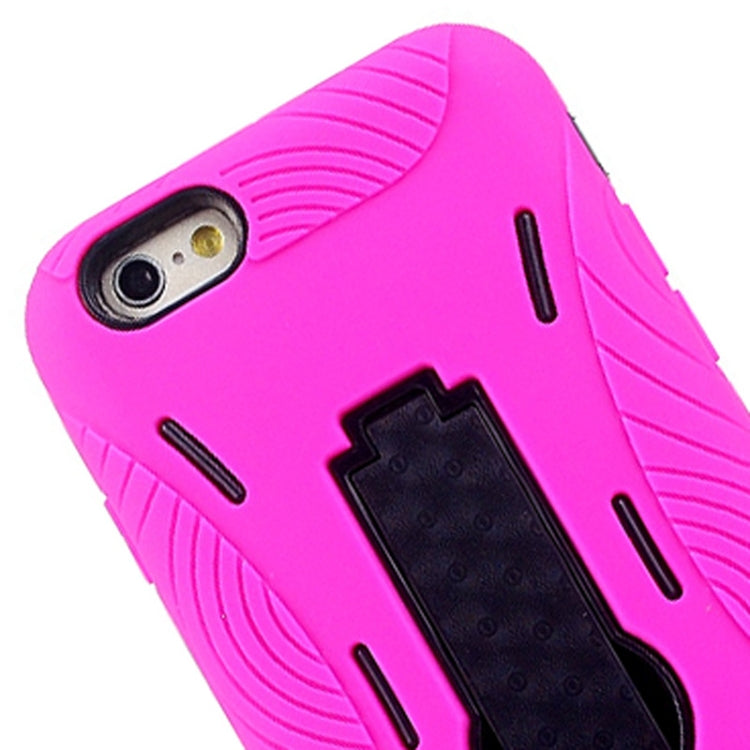 3 in 1 Detachable Shockproof Silicone&Plastic + Screen Protector Hard Case with Holder for iPhone 6 Plus & 6S Plus