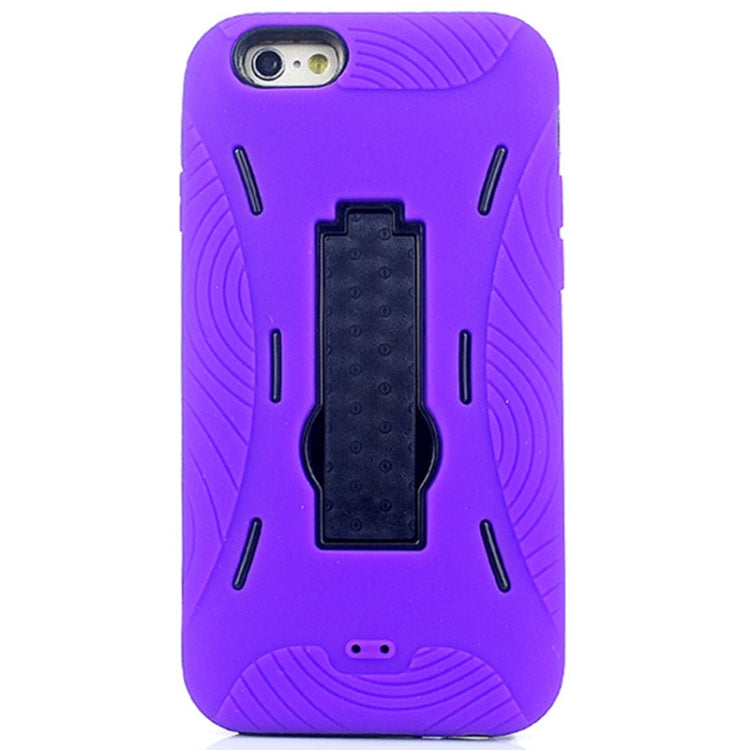 3 in 1 Detachable Shockproof Silicone&Plastic + Screen Protector Hard Case with Holder for iPhone 6 Plus & 6S Plus