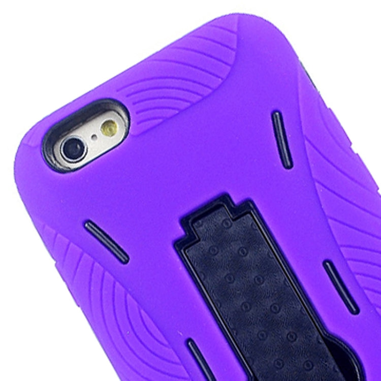 3 in 1 Detachable Shockproof Silicone&Plastic + Screen Protector Hard Case with Holder for iPhone 6 Plus & 6S Plus