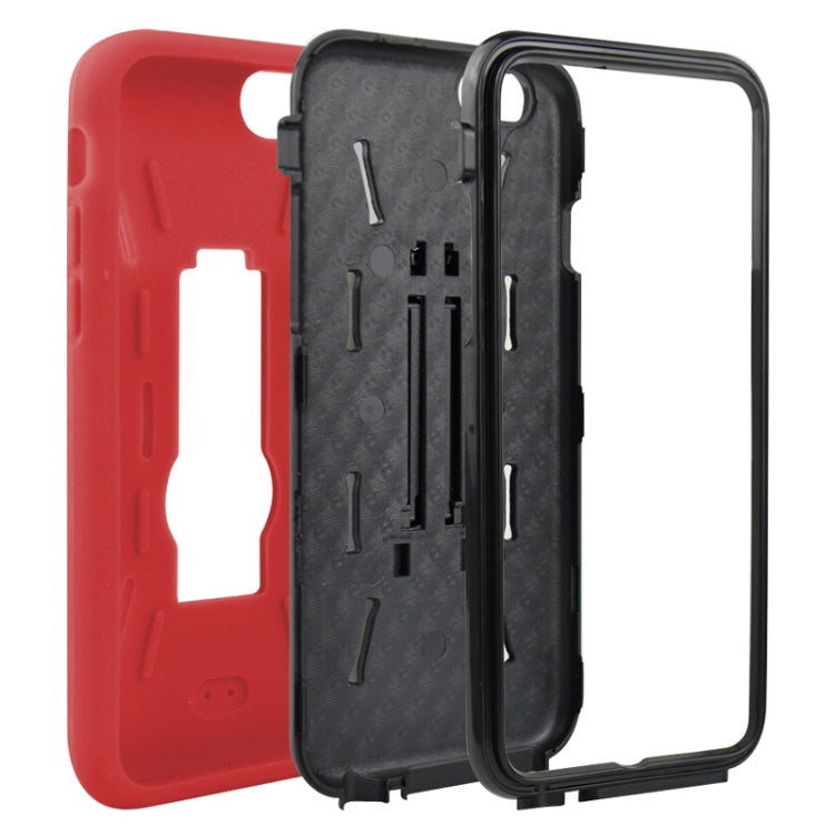 3 in 1 Detachable Shockproof Silicone&Plastic + Screen Protector Hard Case with Holder for iPhone 6 Plus & 6S Plus