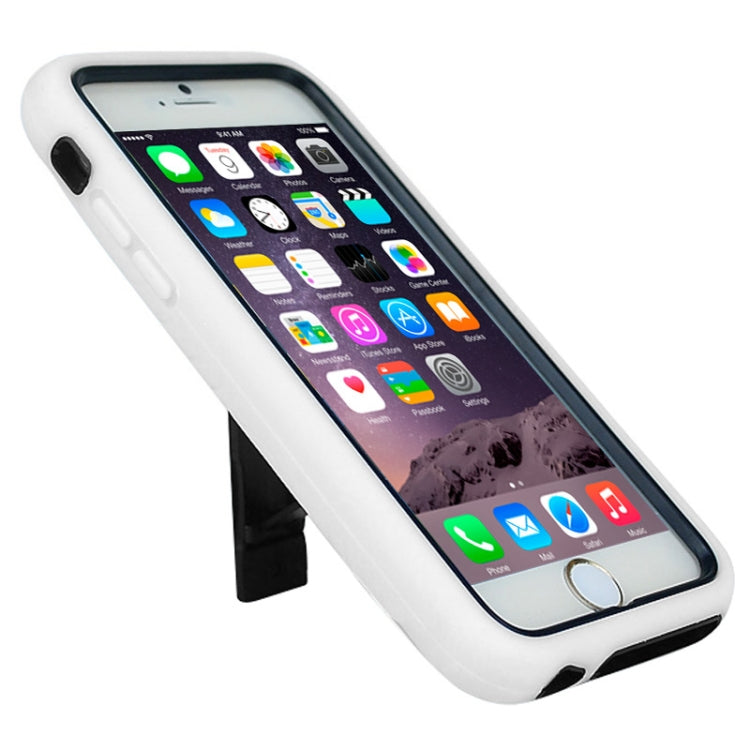 3 in 1 Detachable Shockproof Silicone&Plastic + Screen Protector Hard Case with Holder for iPhone 6 Plus & 6S Plus