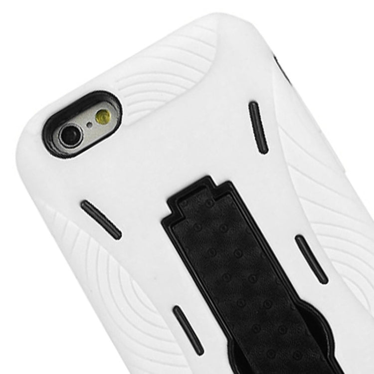 3 in 1 Detachable Shockproof Silicone&Plastic + Screen Protector Hard Case with Holder for iPhone 6 Plus & 6S Plus