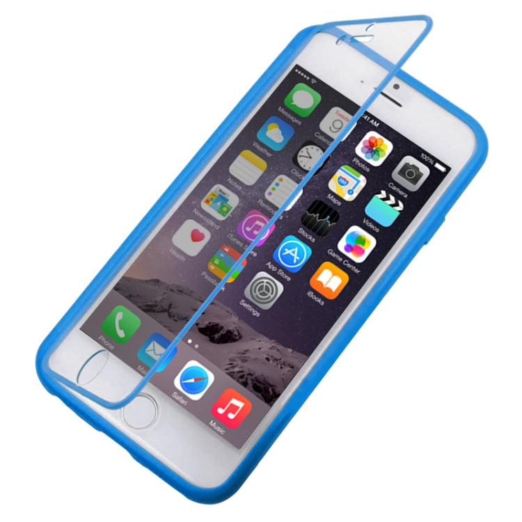 Horizontal Flip Touch Screen Frosted TPU Protection Case for iPhone 6 Plus & 6S Plus