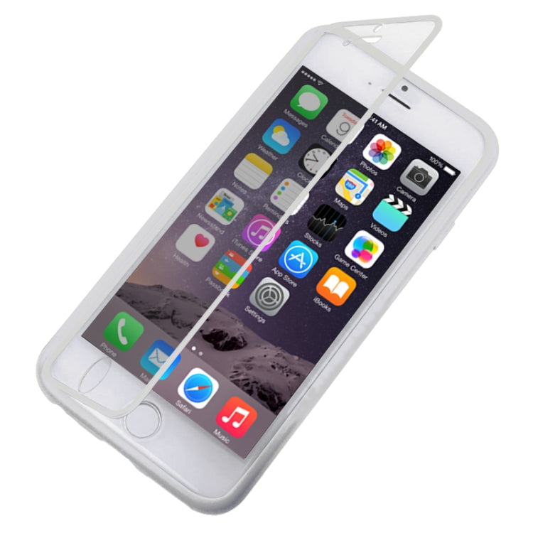 Horizontal Flip Touch Screen Frosted TPU Protection Case for iPhone 6 Plus & 6S Plus