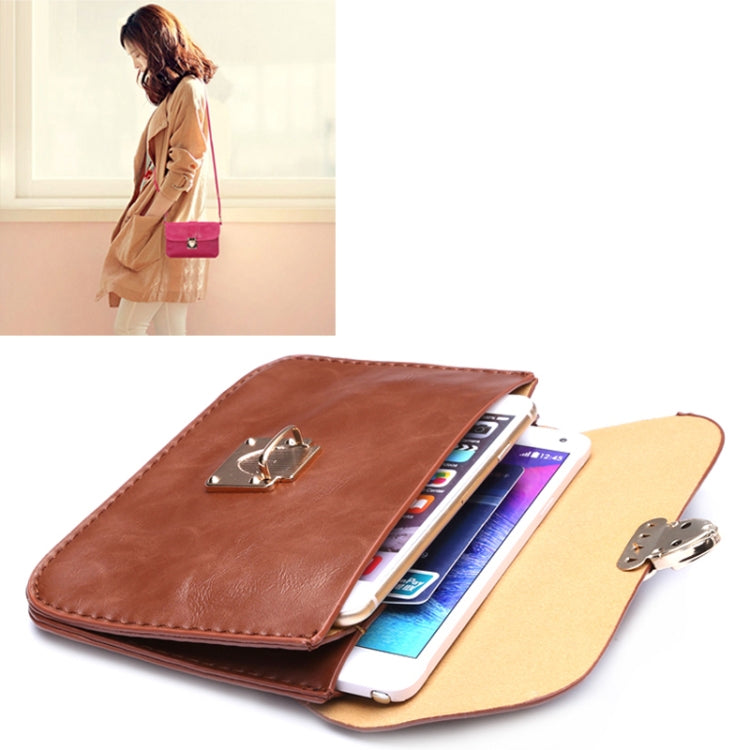 Universal Crazy Horse Texture Horizontal Three Layer Multi-function Leather Shoulder Bag for iPhone 6 Plus & 6S Plus