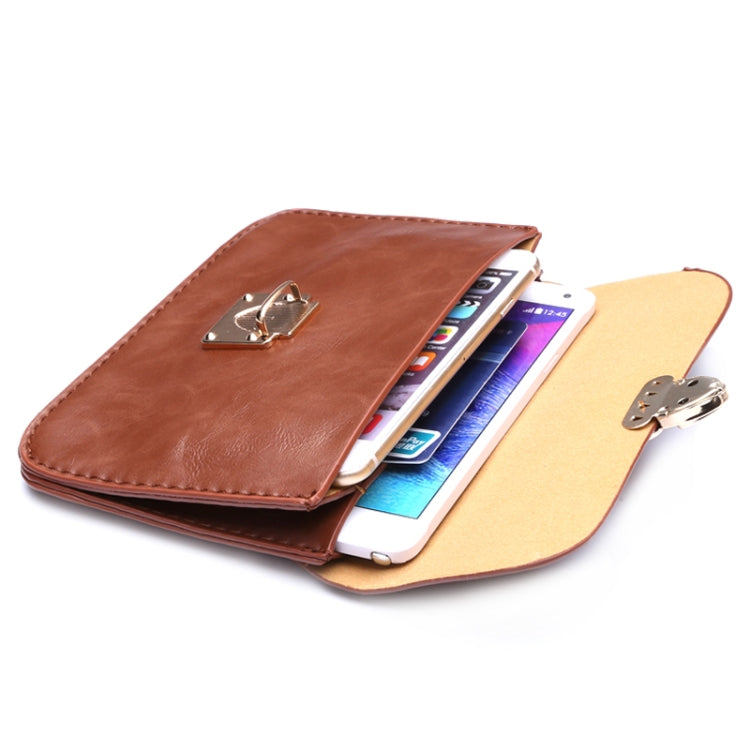 Universal Crazy Horse Texture Horizontal Three Layer Multi-function Leather Shoulder Bag for iPhone 6 Plus & 6S Plus