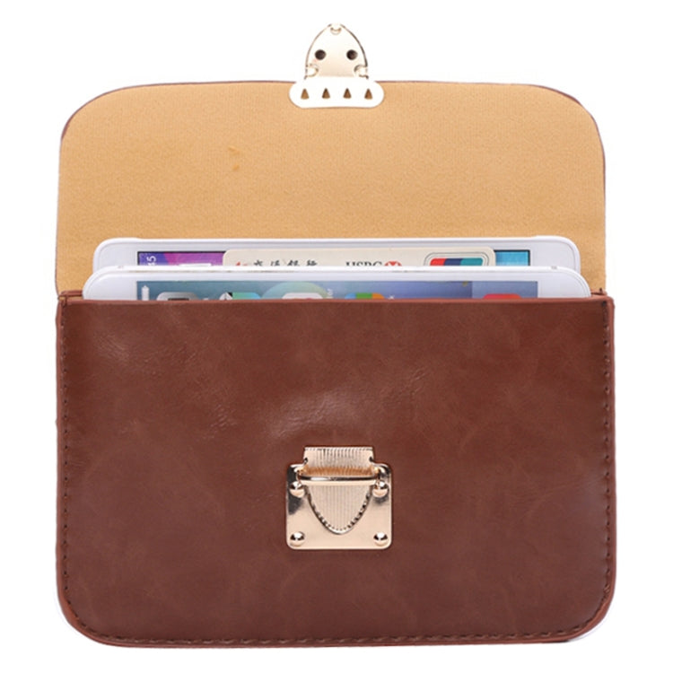 Universal Crazy Horse Texture Horizontal Three Layer Multi-function Leather Shoulder Bag for iPhone 6 Plus & 6S Plus