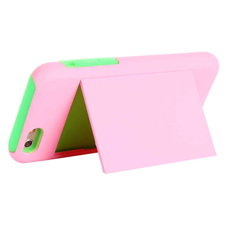 Plastic + Silicone Combination Case with Holder & Card Slot for iPhone 6 Plus & 6S Plus