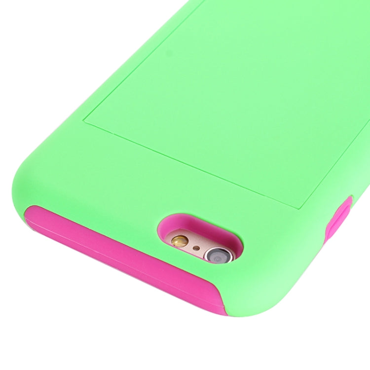 Plastic + Silicone Combination Case with Holder & Card Slot for iPhone 6 Plus & 6S Plus