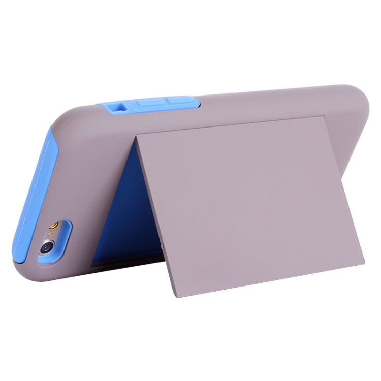 Plastic + Silicone Combination Case with Holder & Card Slot for iPhone 6 Plus & 6S Plus