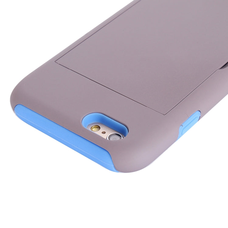 Plastic + Silicone Combination Case with Holder & Card Slot for iPhone 6 Plus & 6S Plus