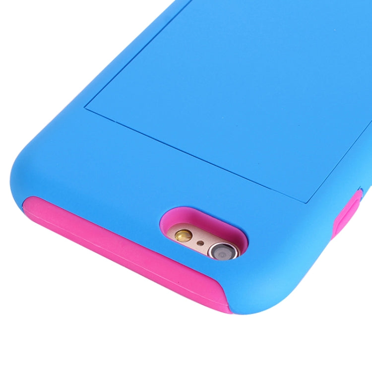 Plastic + Silicone Combination Case with Holder & Card Slot for iPhone 6 Plus & 6S Plus