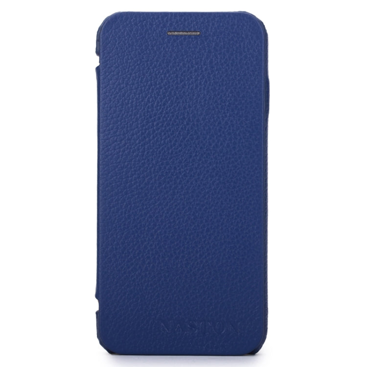 Litchi Texture Horizontal Flip Classic Top-grain Leather Case for iPhone 6 Plus & 6S Plus(Dark Blue)