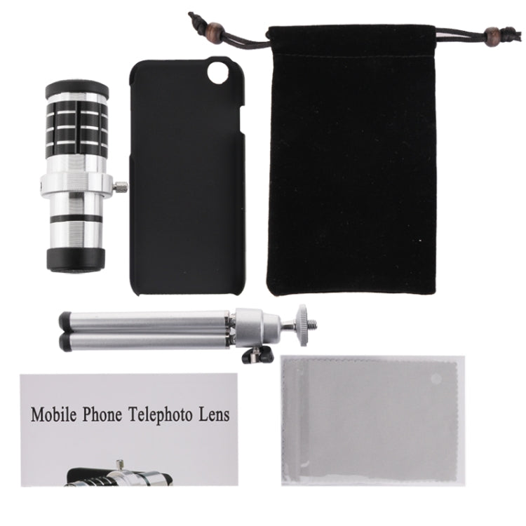 12 X Mobile Telephoto Lens with Tripod and Phone Case for iPhone 6 Plus