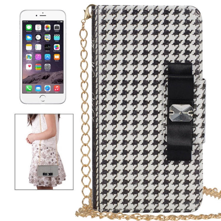 Plaid Texture Wallet Style Leather Case with Chain & Card Slots for iPhone 6 Plus & 6S Plus