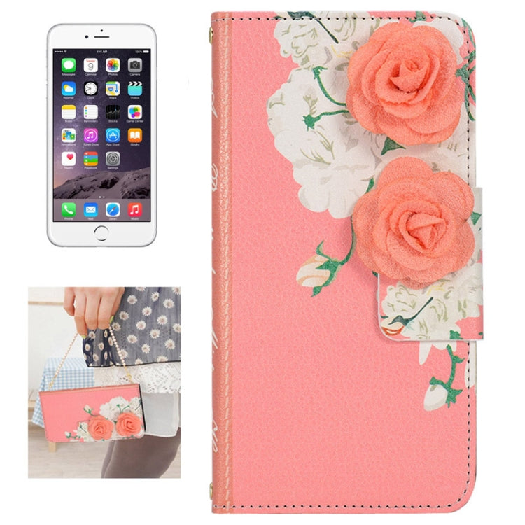 Rose Wallet Style Leather Case with Chain & Card Slots for iPhone 6 Plus & 6S Plus