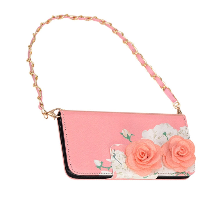 Rose Wallet Style Leather Case with Chain & Card Slots for iPhone 6 Plus & 6S Plus