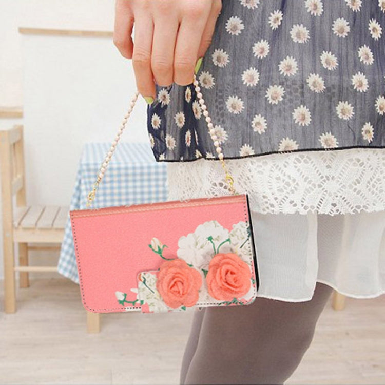 Rose Wallet Style Leather Case with Chain & Card Slots for iPhone 6 Plus & 6S Plus