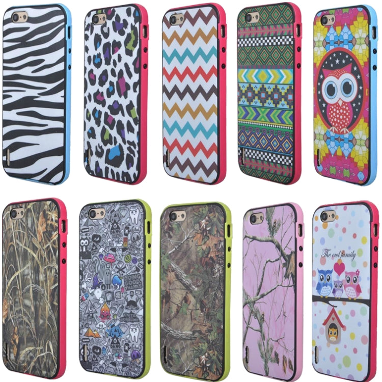 Branch Pattern Plastic Bumper Frame + TPU Back Shell Combination Case for iPhone 6 Plus & 6S Plus