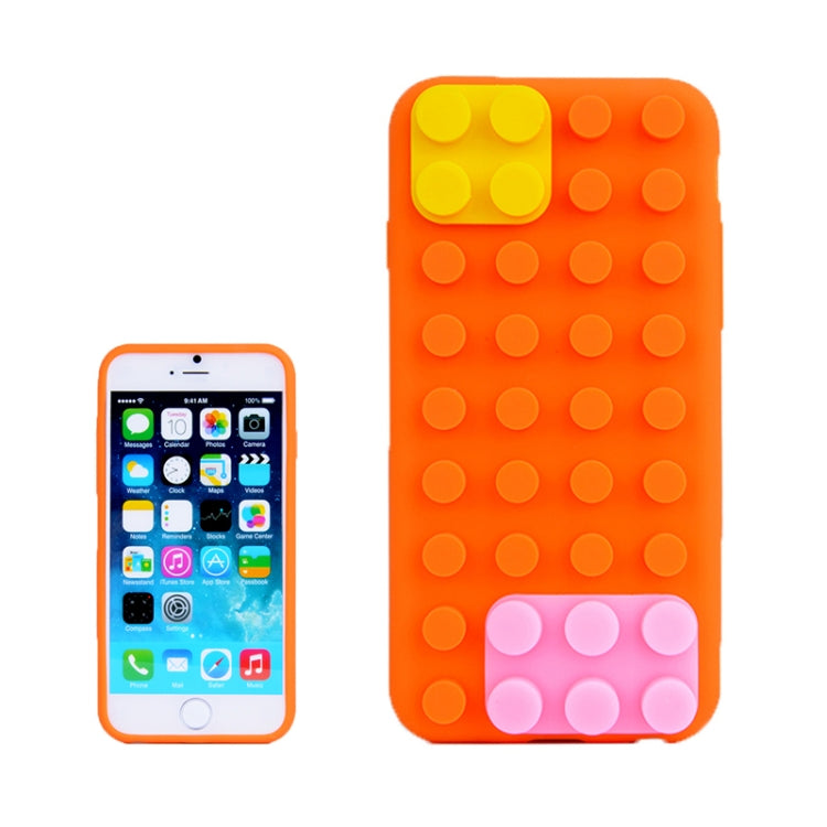 Building Block Texture Silicone case for iPhone 6 Plus