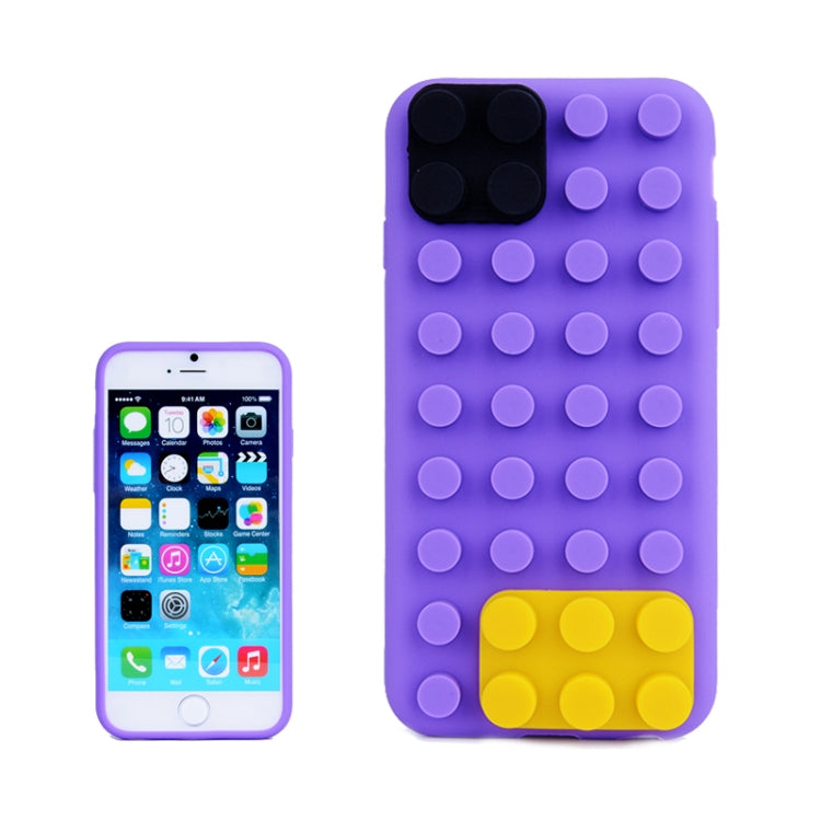 Building Block Texture Silicone case for iPhone 6 Plus