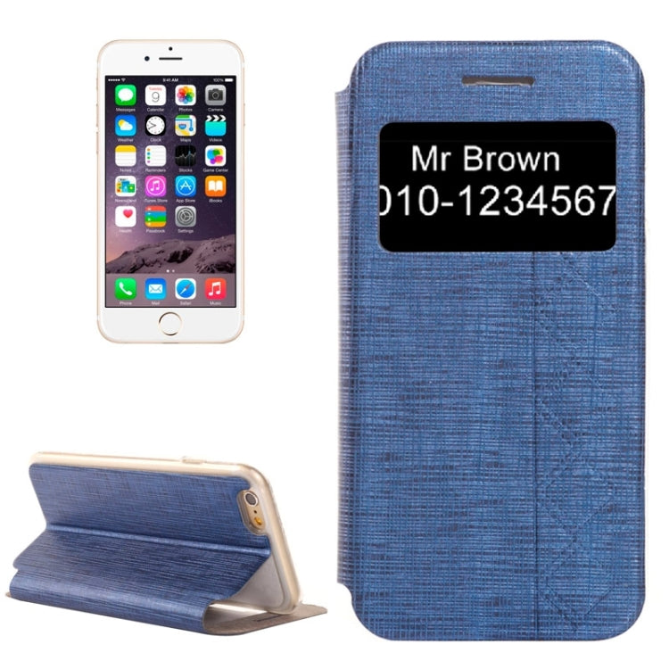 Plaid Texture Leather Case with Holder and Call Display ID for iPhone 6 Plus & 6S Plus