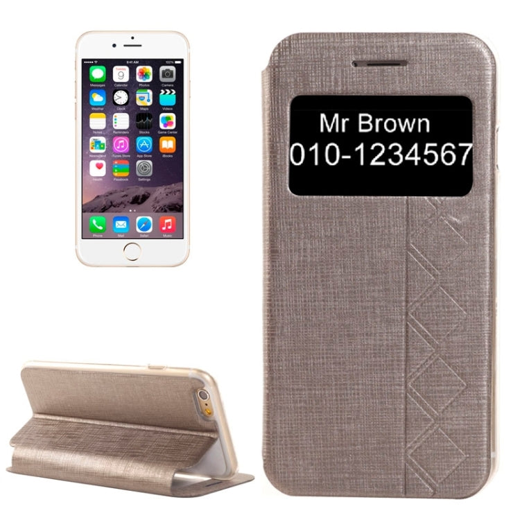 Plaid Texture Leather Case with Holder and Call Display ID for iPhone 6 Plus & 6S Plus