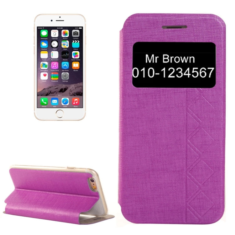 Plaid Texture Leather Case with Holder and Call Display ID for iPhone 6 Plus & 6S Plus