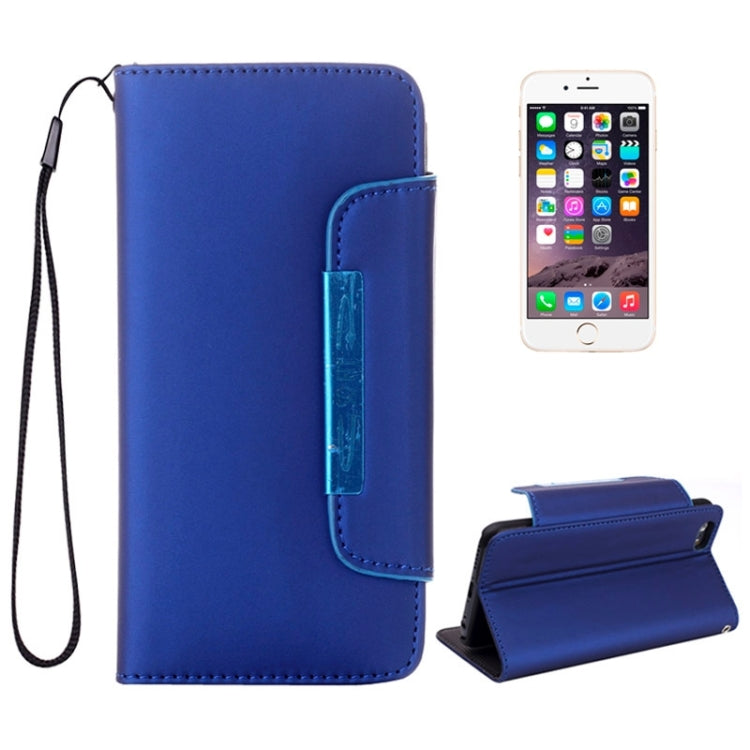 Frosted Horizontal Flip Leather Case with Card Slots & Holder & Lanyard for iPhone 6 Plus & 6S Plus