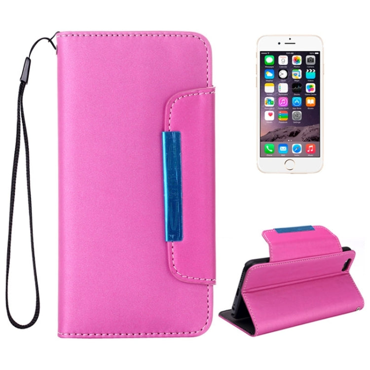 Frosted Horizontal Flip Leather Case with Card Slots & Holder & Lanyard for iPhone 6 Plus & 6S Plus