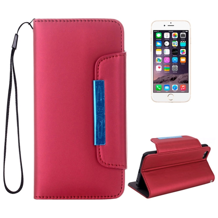 Frosted Horizontal Flip Leather Case with Card Slots & Holder & Lanyard for iPhone 6 Plus & 6S Plus
