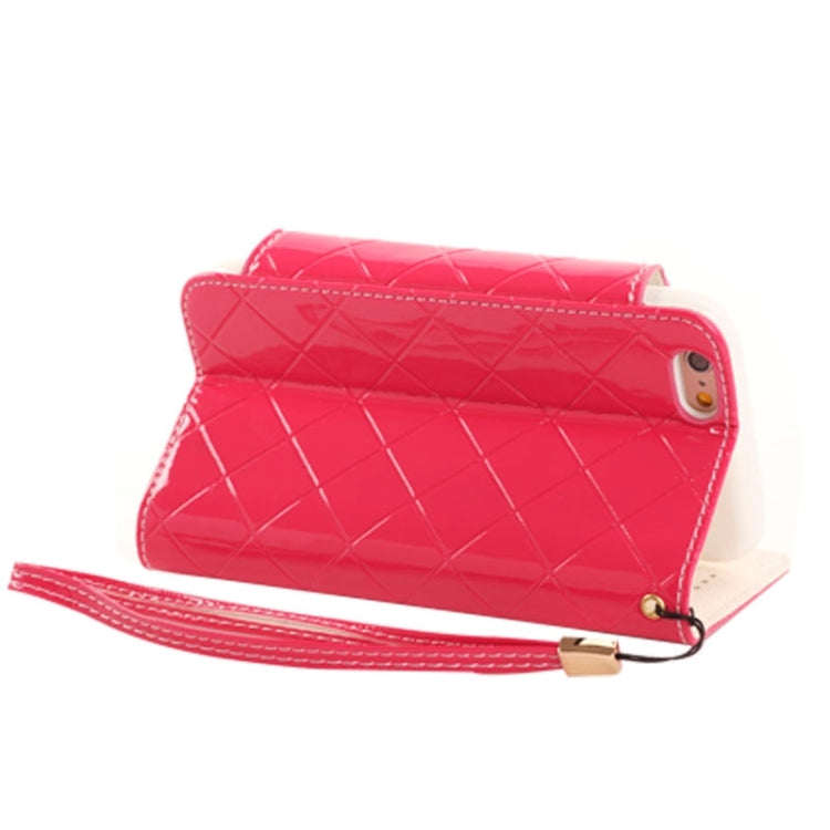 Wallet Style Diamond Encrusted Leather Case with Lanyard & Card Slots & Money Pocket for iPhone 6 Plus
