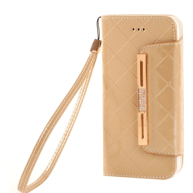 Wallet Style Diamond Encrusted Leather Case with Lanyard & Card Slots & Money Pocket for iPhone 6 Plus