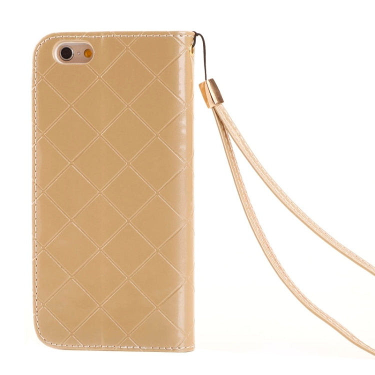 Wallet Style Diamond Encrusted Leather Case with Lanyard & Card Slots & Money Pocket for iPhone 6 Plus
