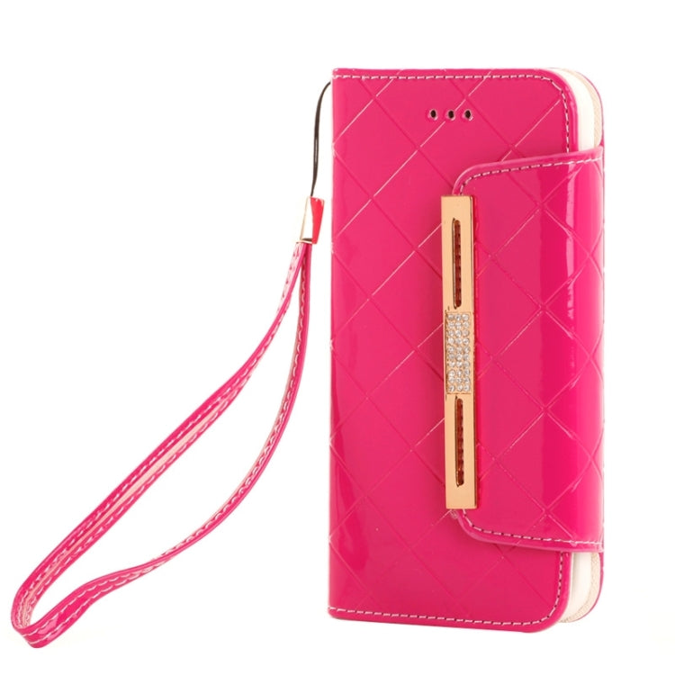 Wallet Style Diamond Encrusted Leather Case with Lanyard & Card Slots & Money Pocket for iPhone 6 Plus