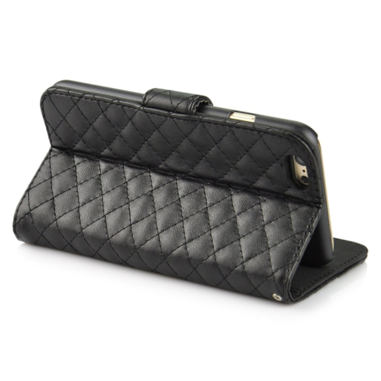 Plaid Stitching Line Horizontal Flip PU Leather Case with Card Slots & Holder for iPhone 6 Plus & 6S Plus