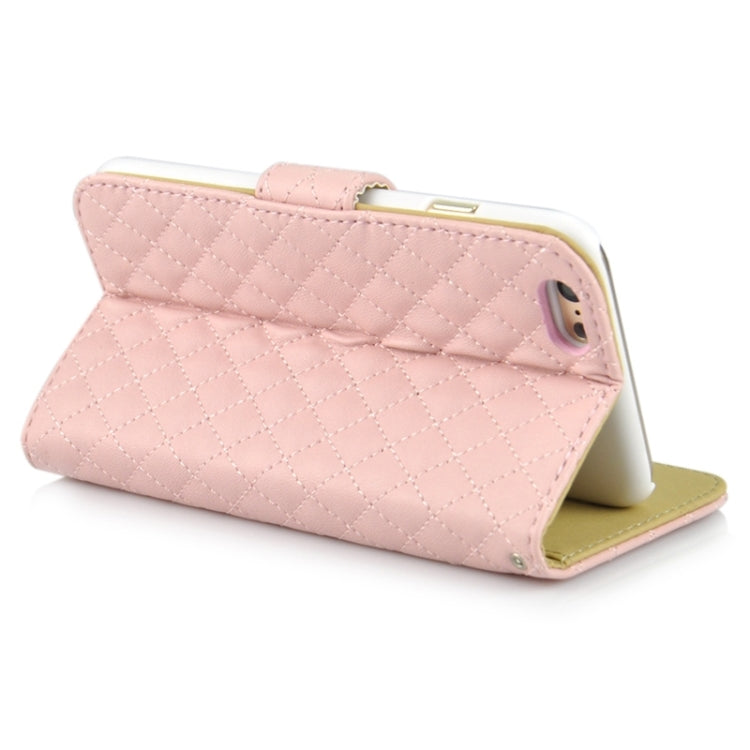 Plaid Stitching Line Horizontal Flip PU Leather Case with Card Slots & Holder for iPhone 6 Plus & 6S Plus