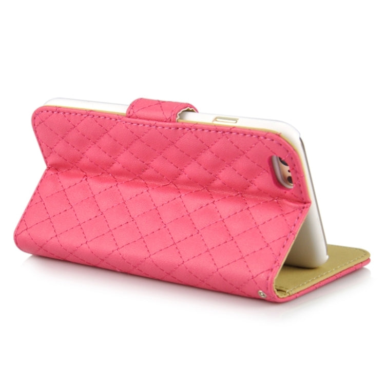 Plaid Stitching Line Horizontal Flip PU Leather Case with Card Slots & Holder for iPhone 6 Plus & 6S Plus