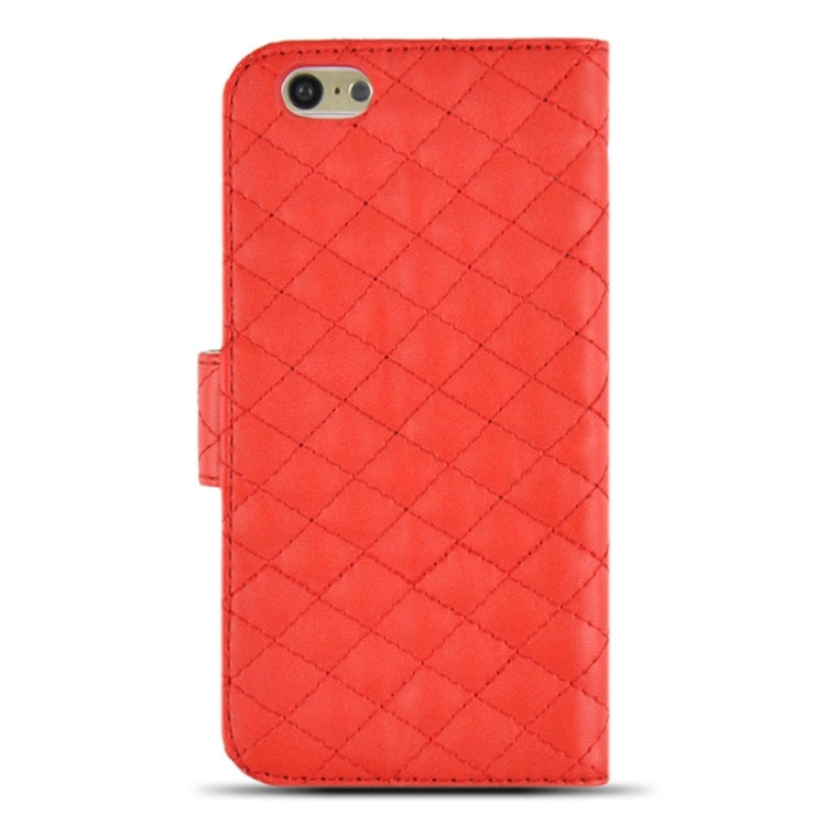 Plaid Stitching Line Horizontal Flip PU Leather Case with Card Slots & Holder for iPhone 6 Plus & 6S Plus