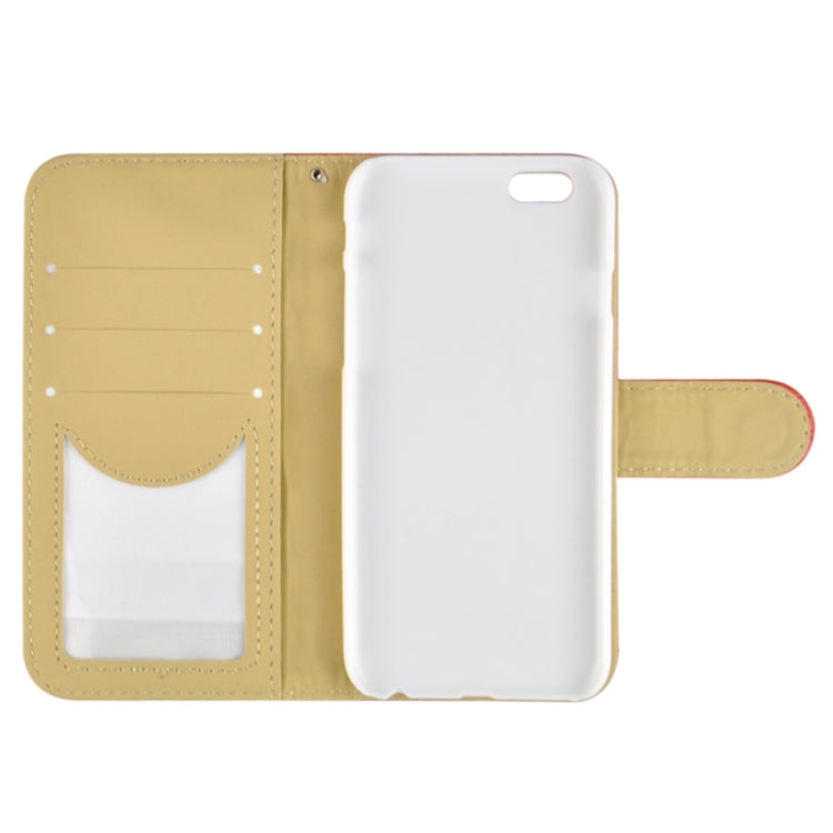 Plaid Stitching Line Horizontal Flip PU Leather Case with Card Slots & Holder for iPhone 6 Plus & 6S Plus