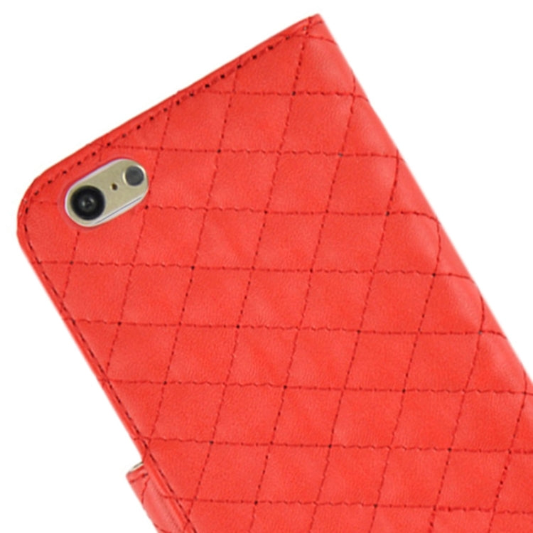 Plaid Stitching Line Horizontal Flip PU Leather Case with Card Slots & Holder for iPhone 6 Plus & 6S Plus