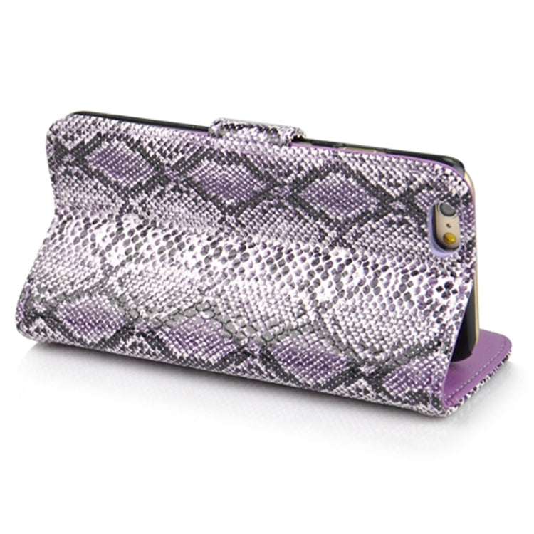 Snakeskin Texture Horizontal Flip PU Leather Case with Card Slot & Holder for iPhone 6 Plus